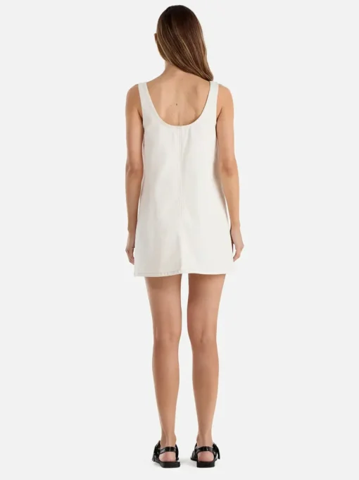 Ena Pelly - AMELIE DENIM MINI DRESS (WHITE)