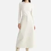 Ena Pelly - ARIA LEATHER MAXI SKIRT (SANDSHELL)