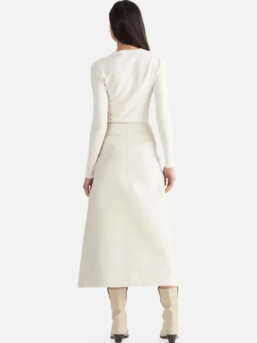Ena Pelly - ARIA LEATHER MAXI SKIRT (SANDSHELL)