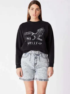 Ena Pelly - Bird of Prey Sweat (Washed Black)
