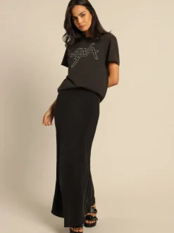 Ena Pelly - Block Logo Graphic Tee (Washed Black)