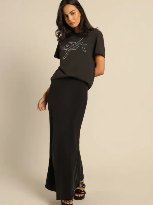 Ena Pelly - Block Logo Graphic Tee (Washed Black)