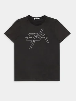 Ena Pelly - Block Logo Graphic Tee (Washed Black)