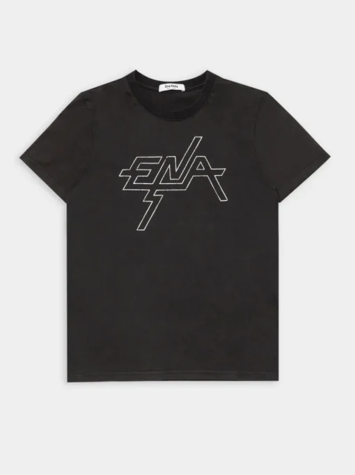 Ena Pelly - Block Logo Graphic Tee (Washed Black)