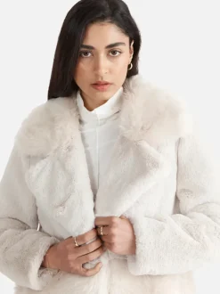 Ena Pelly - Bobby Faux Fur Jacket (Bone)