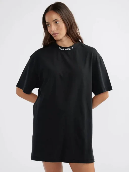 Ena Pelly - CASSIE TEE DRESS (WASHED BLACK)