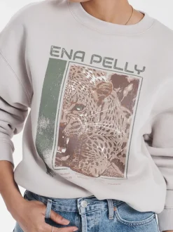 Ena Pelly - Cheetah Sweater (Alabaster)