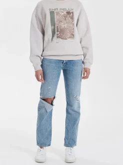 Ena Pelly - Cheetah Sweater (Alabaster)