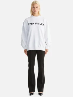 Ena Pelly - CHLOE OVERSIZED SWEATER CORE LOGO (WHITE)