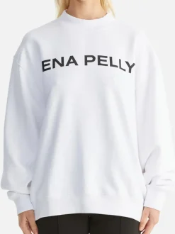 Ena Pelly - CHLOE OVERSIZED SWEATER CORE LOGO (WHITE)