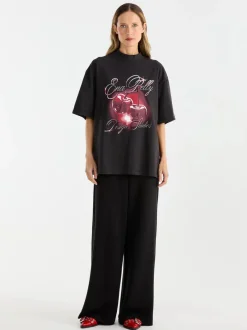 Ena Pelly - CHROME CHERRY TEE (VINTAGE BLACK)
