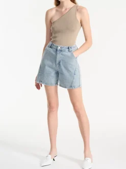 Ena Pelly - ELLEN RIBBED BODYSUIT (TAUPE)