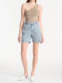 Ena Pelly - ELLEN RIBBED BODYSUIT (TAUPE)