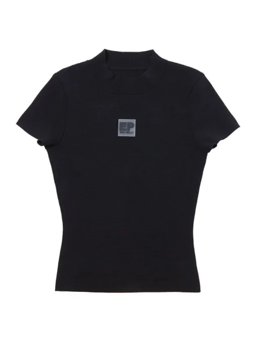Ena Pelly - Ellen Short Sleeve Knit Top (Black)
