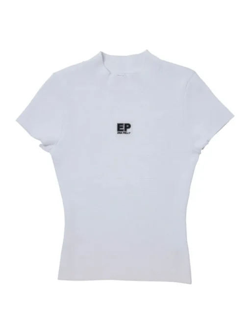 Ena Pelly - Ellen Short Sleeve Knit Top (White)