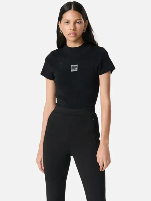 Ena Pelly - Ellen Short Sleeve Knit Top (Black)
