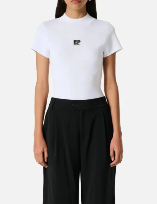 Ena Pelly - Ellen Short Sleeve Knit Top (White)