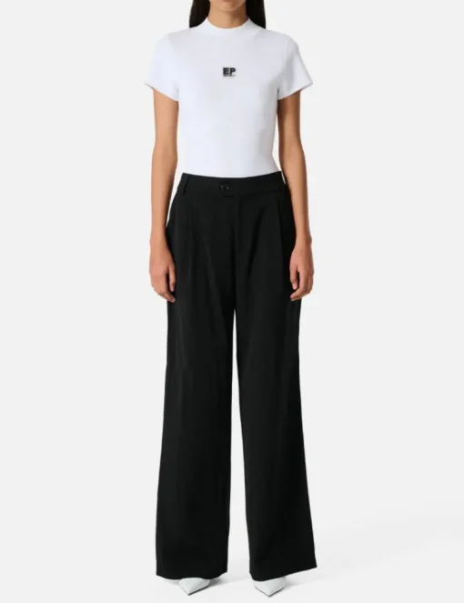 Ena Pelly - Ellen Short Sleeve Knit Top (White)