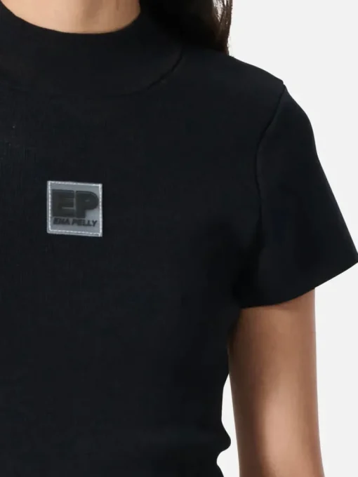 Ena Pelly - Ellen Short Sleeve Knit Top (Black)