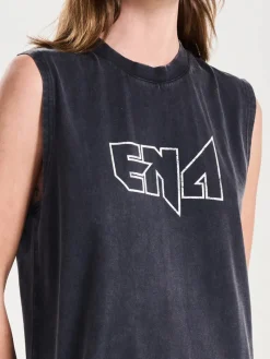 Ena Pelly - Ena Logo Muscle Tank Dress (Vintage Black)