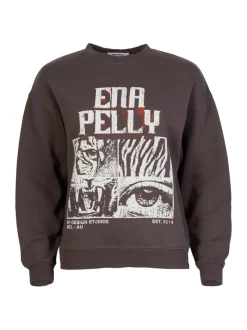 Ena Pelly - Eye of The Tiger Relaxed Sweater (Charcoal)