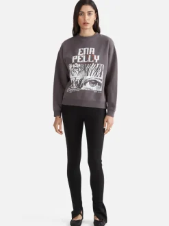 Ena Pelly - Eye of The Tiger Relaxed Sweater (Charcoal)