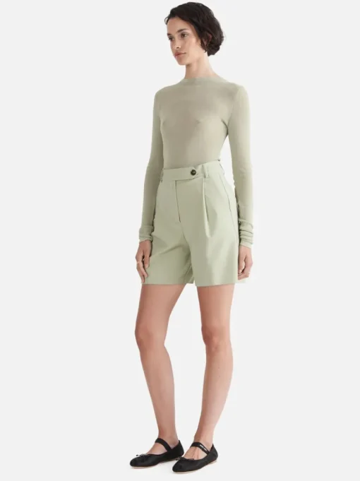 Ena Pelly - Jade Tailored Bermuda Shorts (Sage)