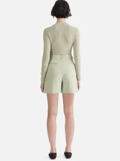 Ena Pelly - Jade Tailored Bermuda Shorts (Sage)