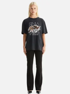 Ena Pelly - JESSIE OVERSIZE TEE TIGERS EYE (VINTAGE BLACK)