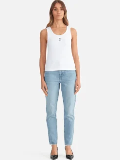 Ena Pelly - KENDALL MONOGRAM TANK (WHITE)