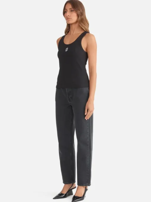 Ena Pelly - KENDALL MONOGRAM TANK (BLACK)