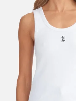 Ena Pelly - KENDALL MONOGRAM TANK (WHITE)