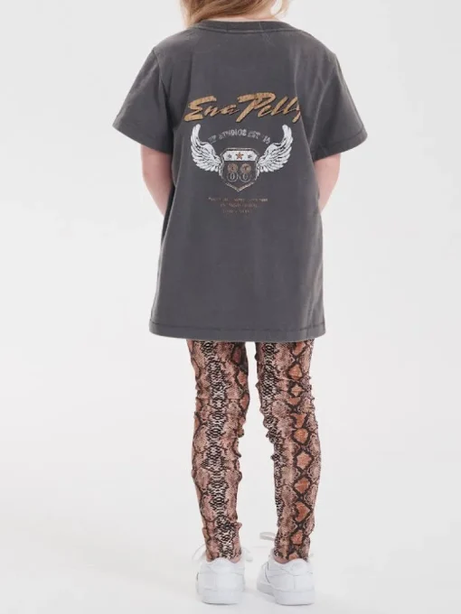 Ena Pelly - KIDS - Winged Shield Tee (Charcoal)