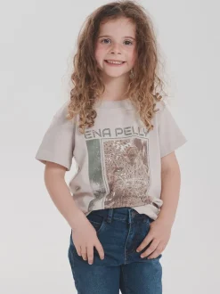 Ena Pelly - Kids Cheetah Tee (Alabaster)