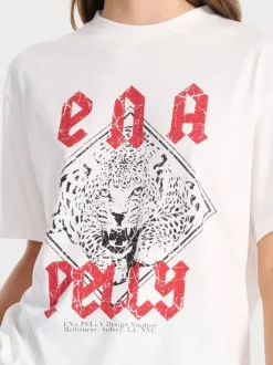 Ena Pelly - LAUNCHING CHEETAH TEE (VINTAGE WHITE)