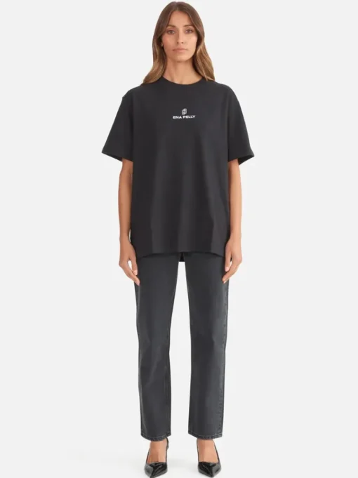 Ena Pelly - LEXI MONOGRAM TEE (BLACK)