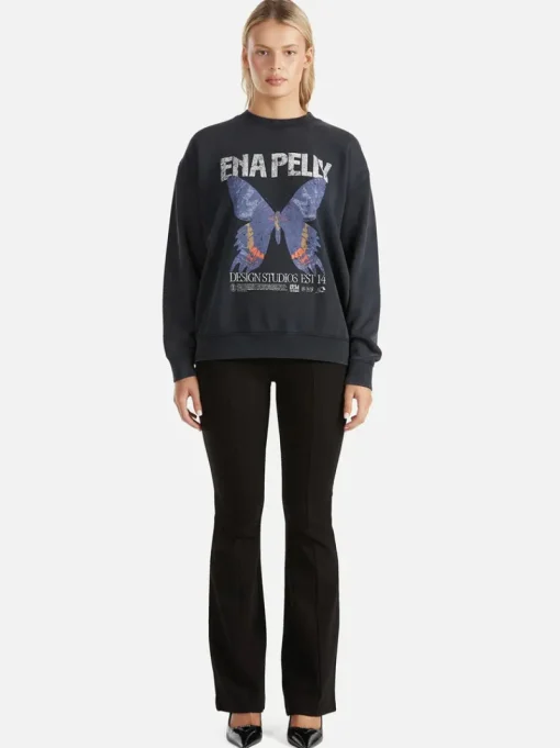 Ena Pelly - LILLY OVERSIZED SWEATER MORPH (VINTAGE BLACK)