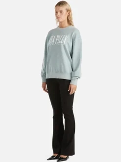 Ena Pelly - LILLY OVERSIZED SWEATER CITY LOGO (SEAFOAM WASH)
