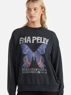 Ena Pelly - LILLY OVERSIZED SWEATER MORPH (VINTAGE BLACK)