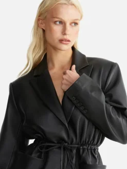 Ena Pelly - MARCO LEATHER BLAZER (BLACK)
