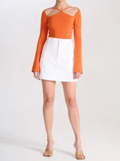 Ena Pelly - Marley Denim Mini Skirt (Bright White)