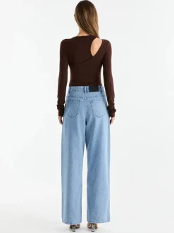 Ena Pelly - MAXI RIB TOP (CHOCOLATE)