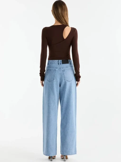 Ena Pelly - MAXI RIB TOP (CHOCOLATE)