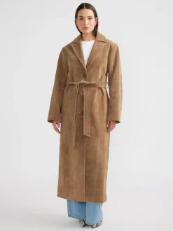 Ena Pelly - MILEY SUEDE TRENCH (TOFFEE)