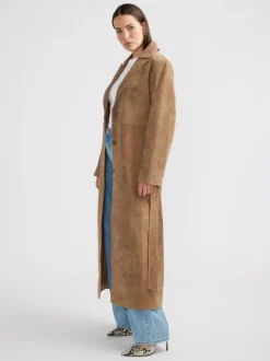Ena Pelly - MILEY SUEDE TRENCH (TOFFEE)