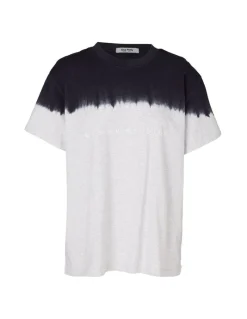 Ena Pelly - Minimal Logo Dip Dye Tee (White Marle)