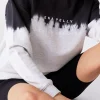 Ena Pelly - Minimal Logo Dip Dye Sweat (White Marle)
