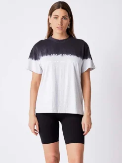 Ena Pelly - Minimal Logo Dip Dye Tee (White Marle)