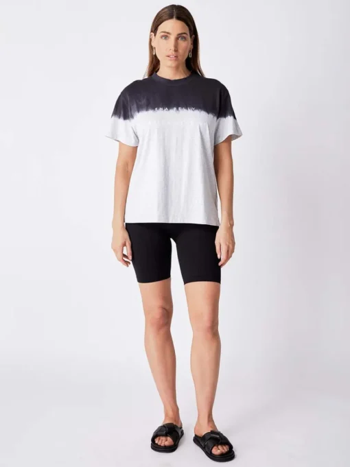 Ena Pelly - Minimal Logo Dip Dye Tee (White Marle)