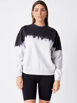 Ena Pelly - Minimal Logo Dip Dye Sweat (White Marle)